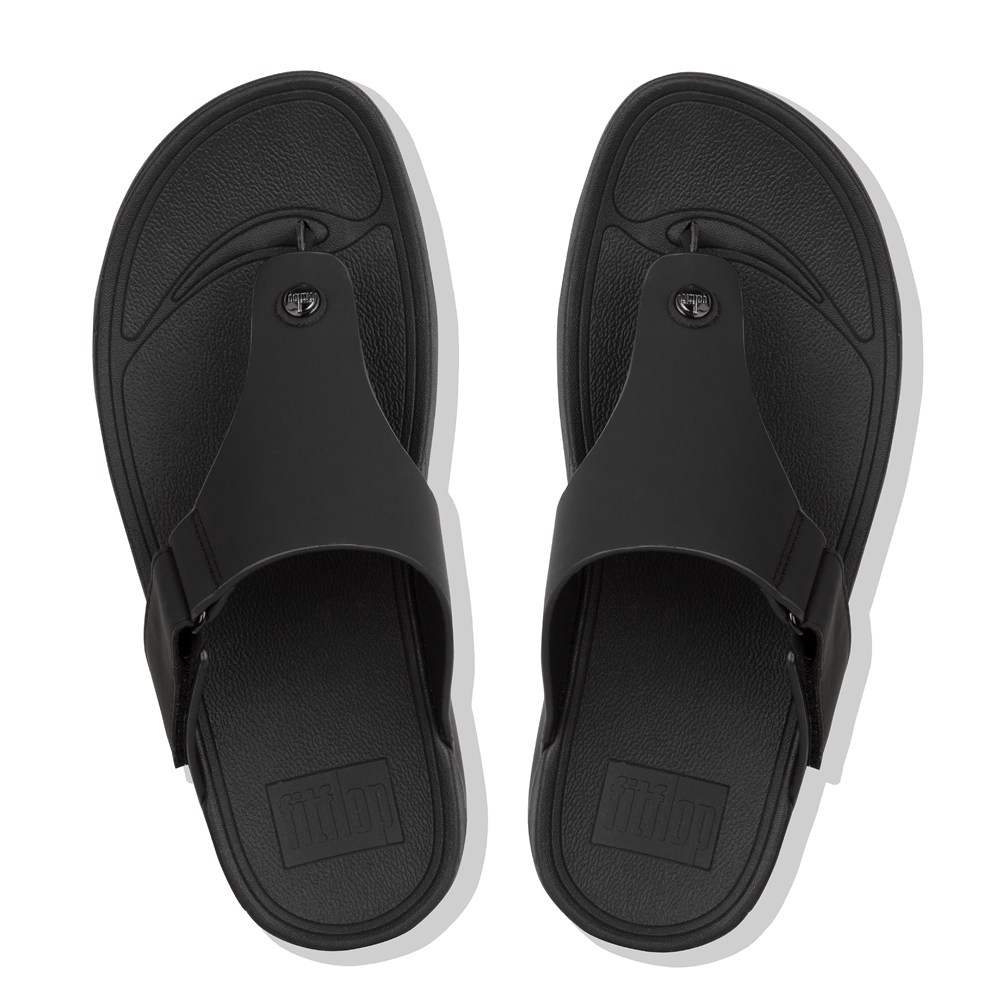 Fitflop Mens Sandals - Trakk Ii Neoprene Toe-post - Black - 215-KRBXZS